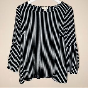 Faith and Joy Monochrome Striped Blouse